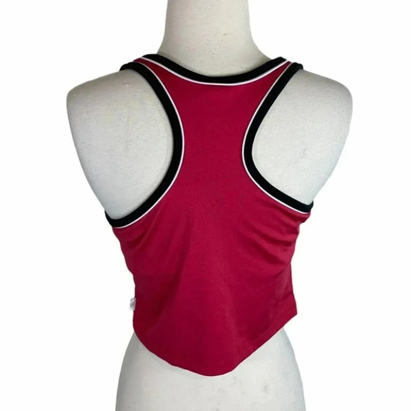 Avia L‎ crop Red/blk/white racer back sport bra - Picture 3 of 6